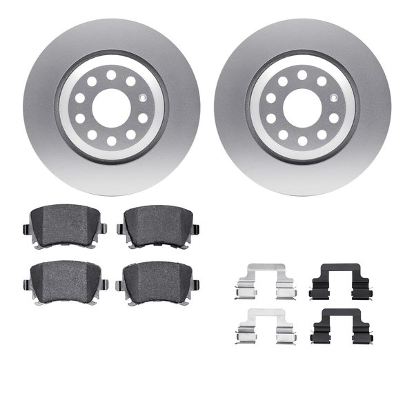 Dynamic Friction Co 4512-74122, Geospec Rotors with 5000 Advanced Brake Pads includes Hardware, Silver 4512-74122